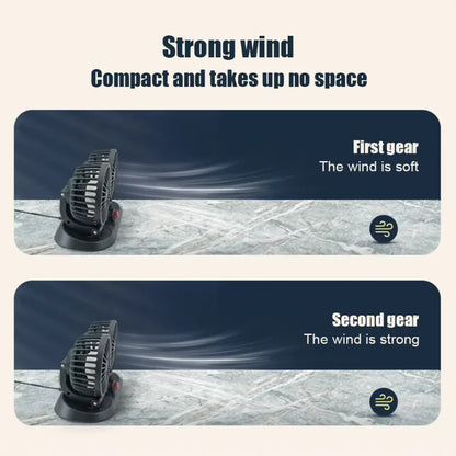 Car Cooling Fan with Dual Heads | Powerful Airflow | DC 12V