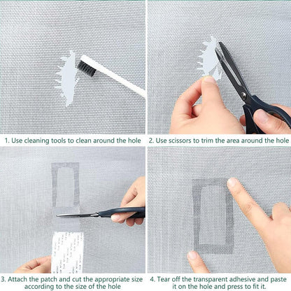 Window Screen Repair Tape | Self-Adhesive | Instant Fix for Torn Mesh